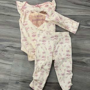 I Love My Grandma girls outfit